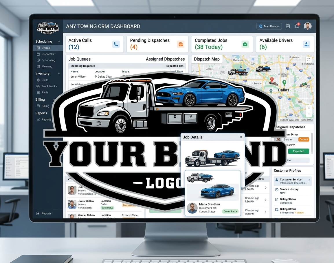 MasterTech Pro Towing CRM preview (template coming soon)